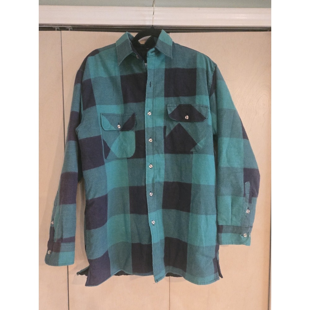 Vintage Northwest Territory Quilted Lined Buffalo Plaid Flannel Jacket Shirt...